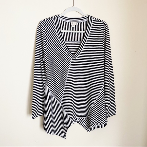 Anthropologie Postmark Slice Stripe Tee Small - Picture 2 of 6